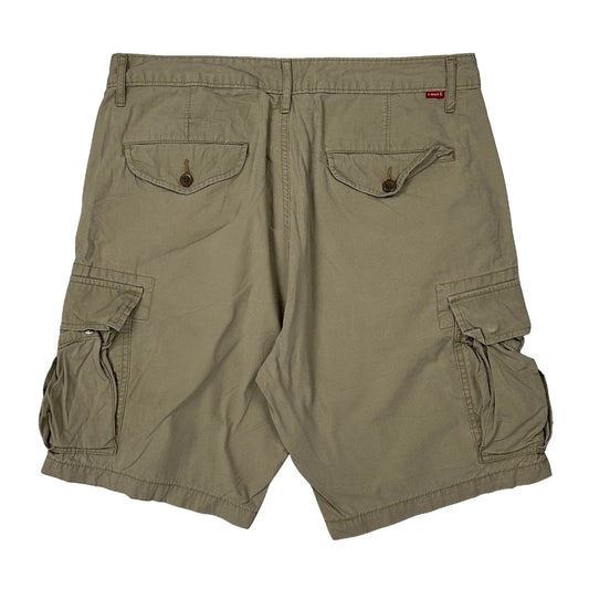 Vintage Levis Cargo Shorts - 34W 9L Beige Cotton