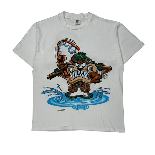 Anvil Cartoon T-Shirt - XL White Cotton