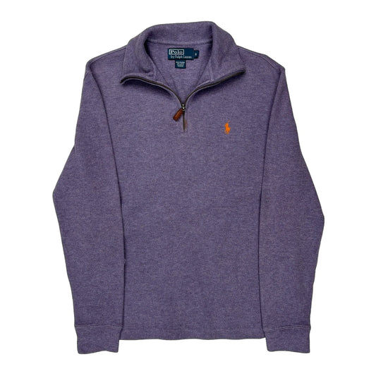 Polo By Ralph Lauren 1/4 Zip - Small Purple Cotton
