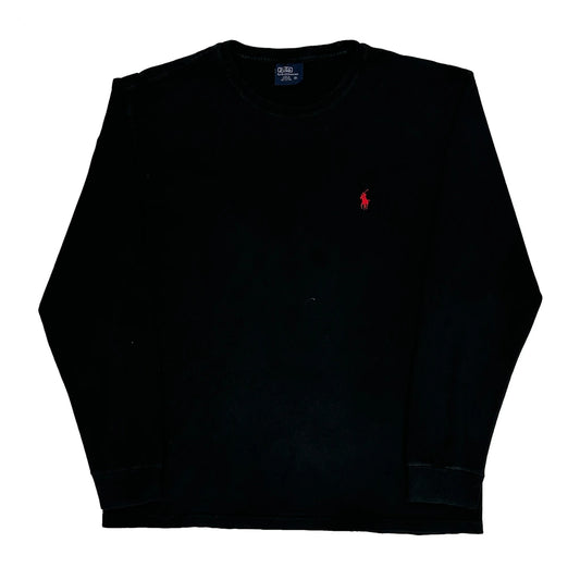 Polo By Ralph Lauren Long Sleeve T-Shirt - Medium Black Cotton