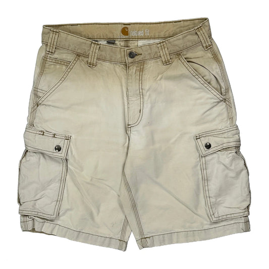 Carhartt Cargo Shorts - 32W 10L Beige Cotton