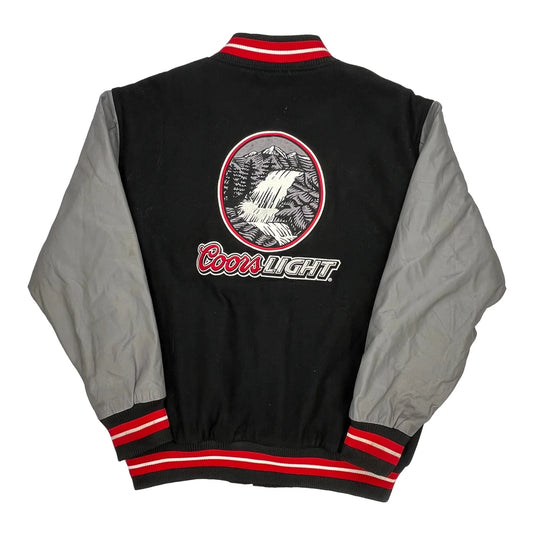 Beer Brand Coors Light Varsity Jacket - Large Red Polyester