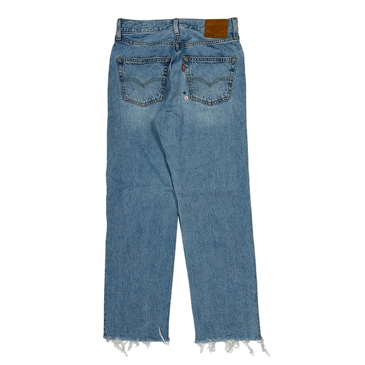 Levis Cropped Jeans - 30W UK 10 Blue Cotton