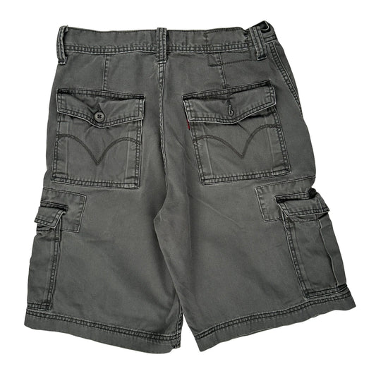Levis Cargo Shorts - 30W 11L Grey Cotton