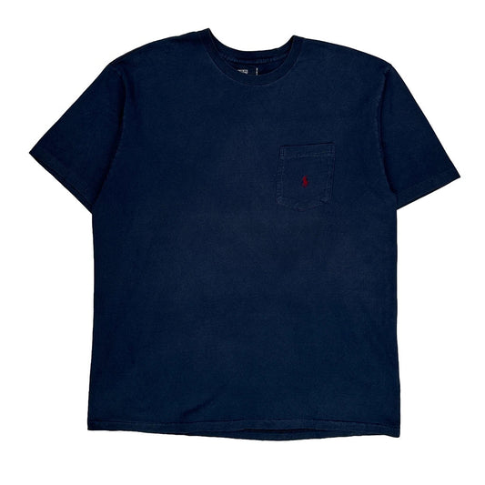 Vintage Polo By Ralph Lauren T-Shirt - Large Navy Cotton