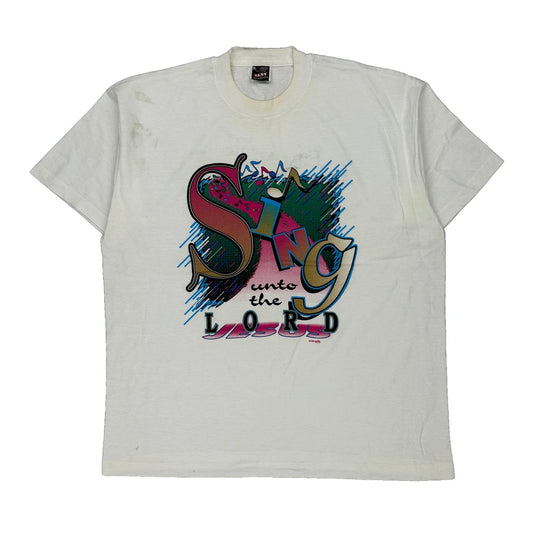 East Nelson United Methodist Fruit Of The Loom Single Stitch T-Shirt - XL White Cotton Blend