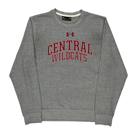 Central Wildcats Under Armour Sweatshirt - Large Grey Cotton Blend
