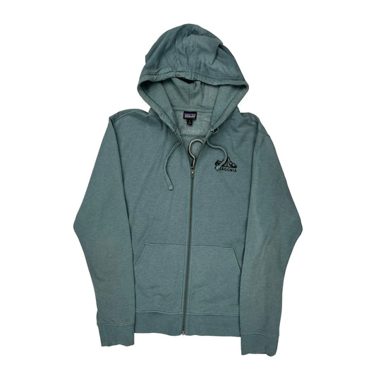 Patagonia Graphic Hoodie - Large Green Cotton