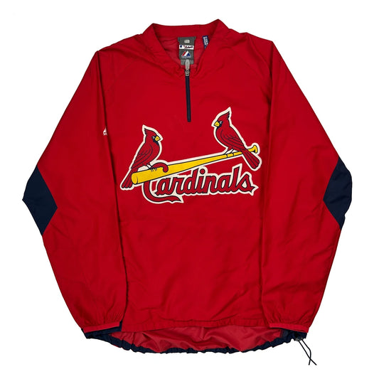 Cardinals Majestic Windbreaker - Large Red Polyester