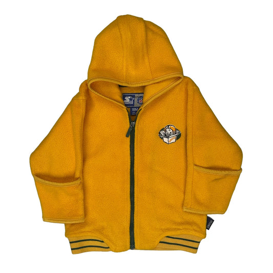 Vintage Age 18 Months Green Bay Packers Starter Hoodie - 2XS Yellow Polyester