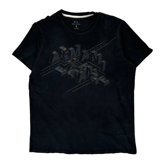 Armani Exchange Slim T-Shirt - Medium Black Cotton