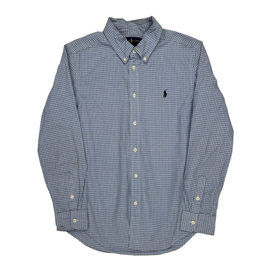 Age 14-16 Ralph Lauren Checked Shirt - Large Blue Cotton
