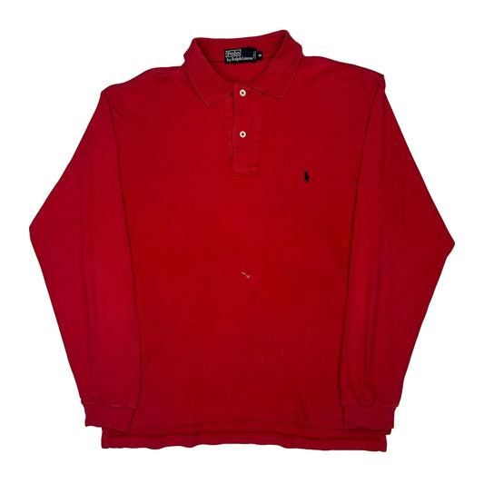 Polo By Ralph Lauren Polo Shirt - Medium Red Cotton