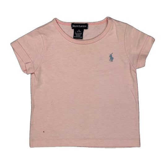 Age 6-12 Months Ralph Lauren T-Shirt - 4XS Pink Cotton
