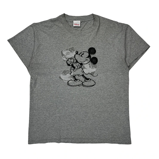 Disney Cartoon T-Shirt - Large Grey Cotton