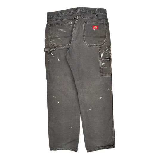 Dickies Carpenter Trousers - 36W 31L Grey Cotton