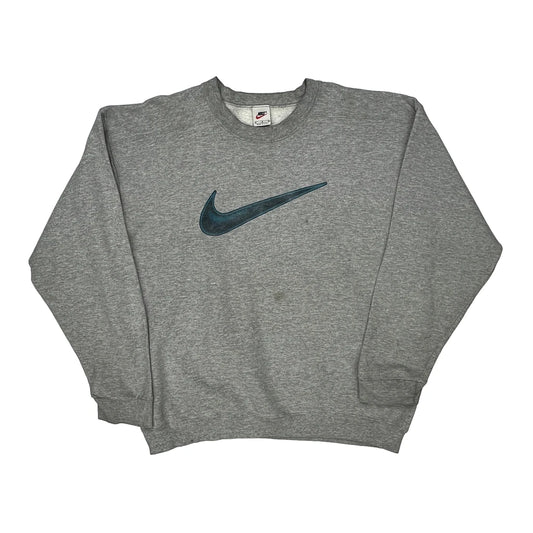 Made In USa Nike Sweatshirt - Large Grey Cotton
