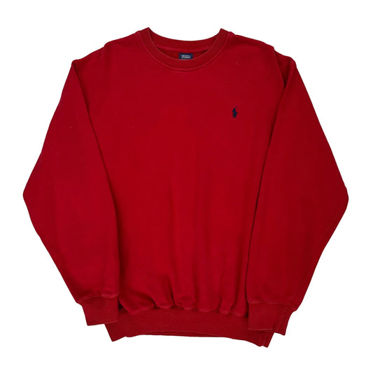 Polo By Ralph Lauren Sweatshirt - XL Red Cotton