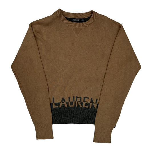 Ralph Lauren Spellout Jumper - Medium Brown Cotton