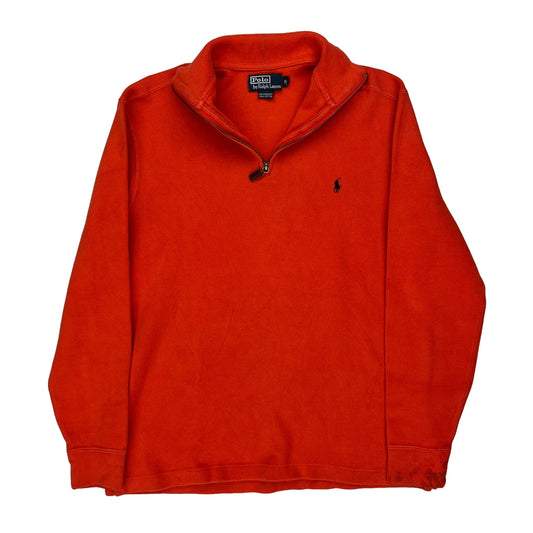 Polo By Ralph Lauren 1/4 Zip - Small Orange Cotton