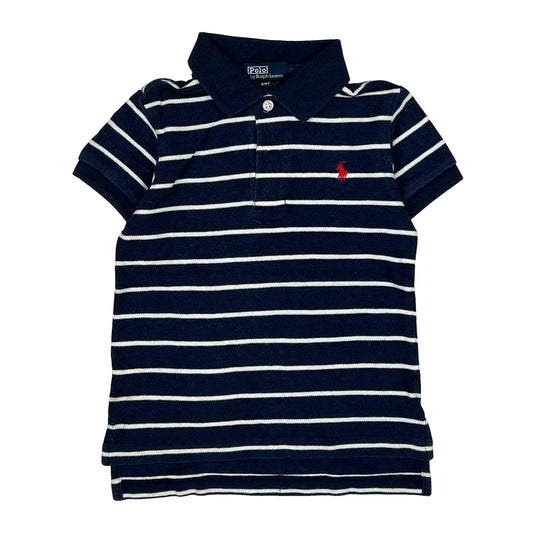 Vintage Age 4 Polo By Ralph Lauren Striped Polo Shirt - XS Navy Cotton