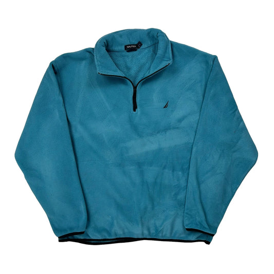 Vintage Nautica Fleece - Large Blue Polyester