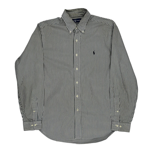 Ralph Lauren Striped Shirt - Large Black & White Cotton