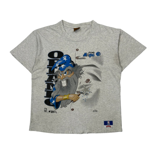 Orlando Magic Nutmeg Graphic T-Shirt - Large Grey Cotton