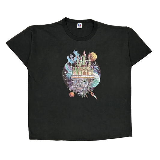 Made In USA Single Stitch Russell Athletic Graphic T-Shirt - XL Black Cotton