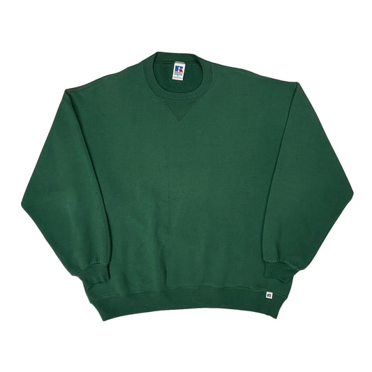 Vintage Russell Athletic Sweatshirt - XL Green Cotton