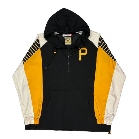 Vintage Pittsburgh Pirates Mitchell & Ness Windbreaker - XL Black Polyester