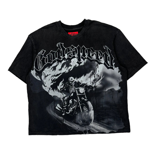 Mainline Collection 2024 Archives Godspeed Graphic T-Shirt - 2XL Black Cotton