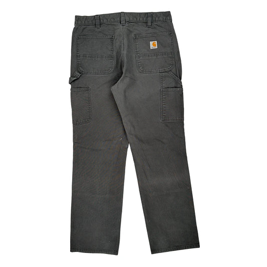 Carhartt Double Knee Carpenter Trousers - 35W 33L Grey Cotton Blend