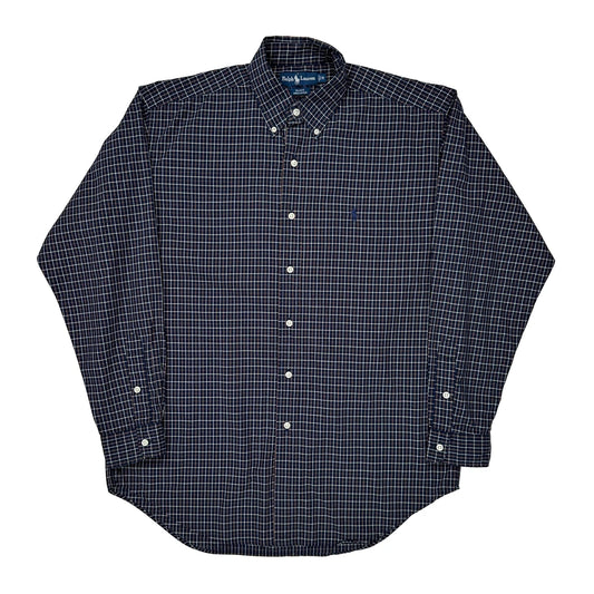 Blake Ralph Lauren Checked Shirt - Medium Navy Cotton