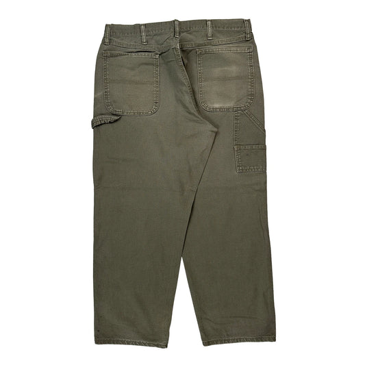Vintage Unbranded Carpenter Trousers - 34W 30L Green Cotton