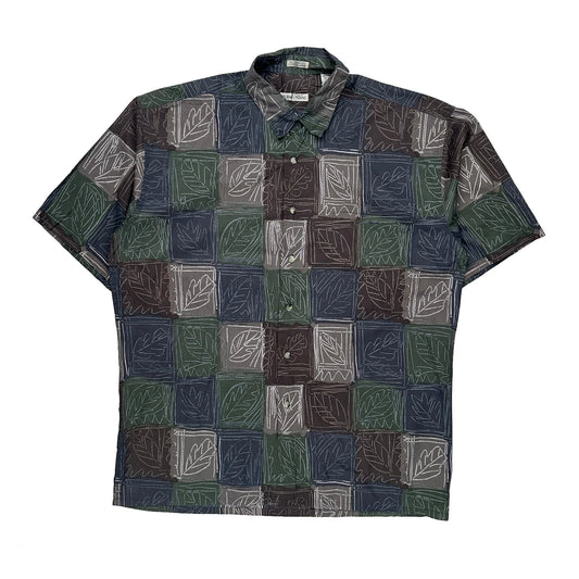 Vintage Burma Bibas Short Sleeve Shirt - Large Multicoloured Cotton