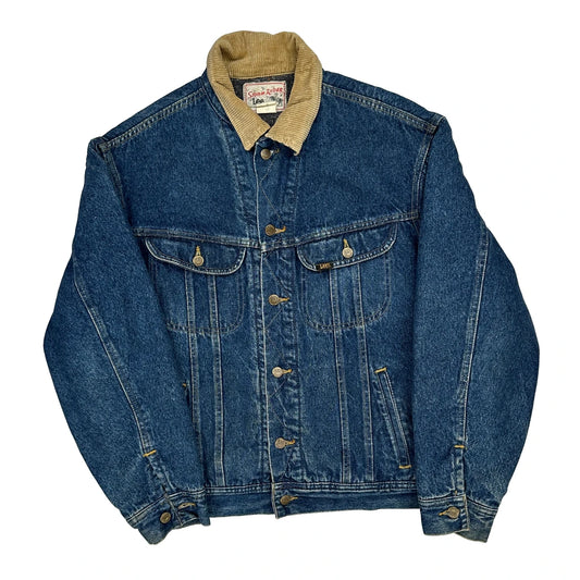Lee Collared Denim Jacket - Large Blue Acrylic