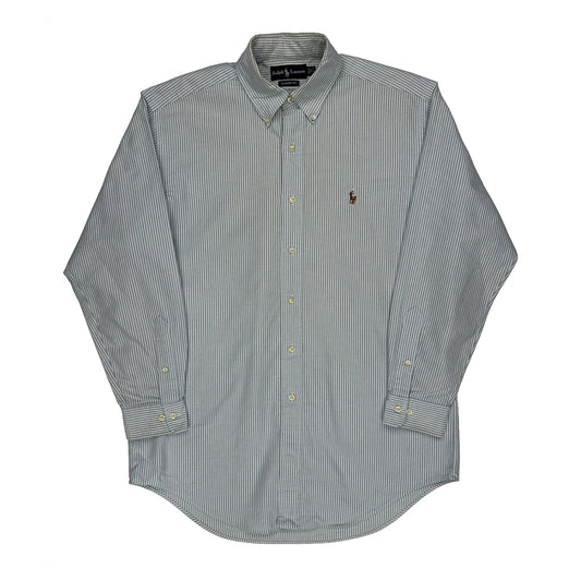Ralph Lauren Striped Shirt - Medium Blue Cotton