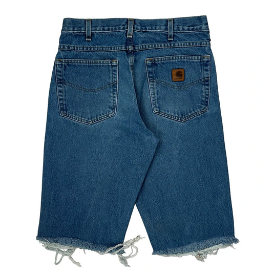 Carhartt Denim Shorts - 30W 14L Blue Denim