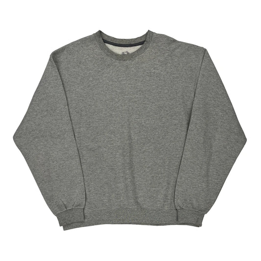Fruit Of The Loom Sweatshirt - Large Grey Cotton Blend
