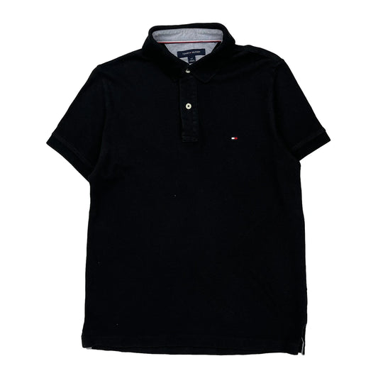 Tommy Hilfiger Polo Shirt - Small Black Cotton