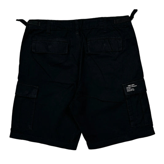 Obey Cargo Shorts - 33W 11L Black Cotton