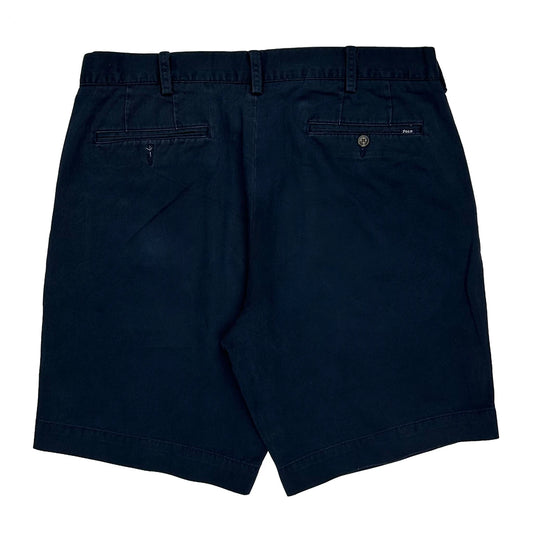 Vintage Polo By Ralph Lauren Chino Shorts - 34W 10L Navy Cotton