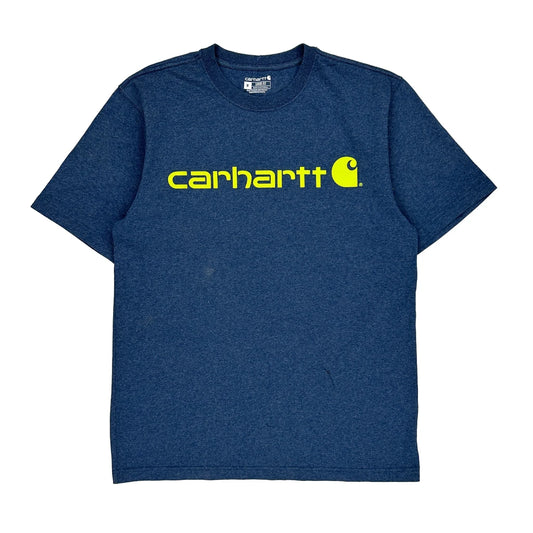 Loose Fit Carhartt Spellout T-Shirt - Medium Blue Cotton