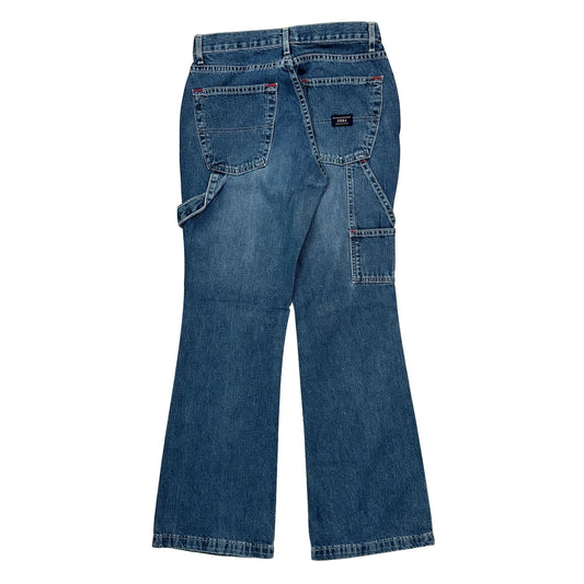 Vintage Blue Notes Wide Leg Carpenter Jeans - 27W UK 8 Blue Cotton