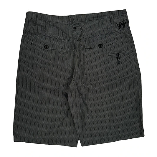 Vans Pinstripe Shorts - 34W 11L Grey Cotton Blend