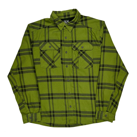 Mountain Hard Wear Checked Flannel Shirt - XL Green Cotton