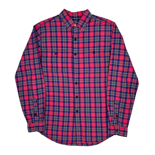 Polo By Ralph Lauren Checked Flannel Shirt - Large Red Cotton