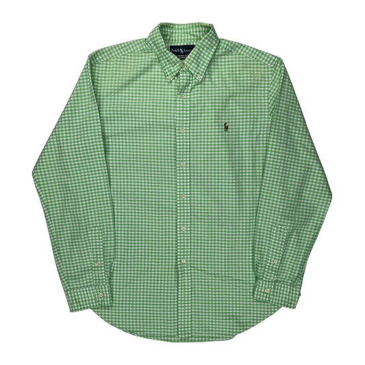 Ralph Lauren Checked Shirt - Large Green Cotton
