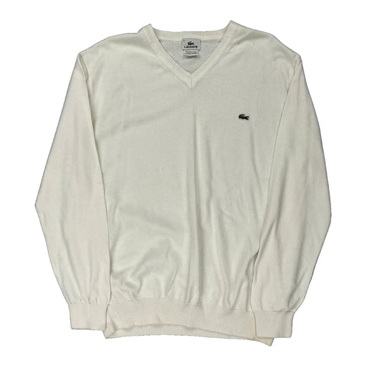 Lacoste Jumper - XL Cream Cotton
